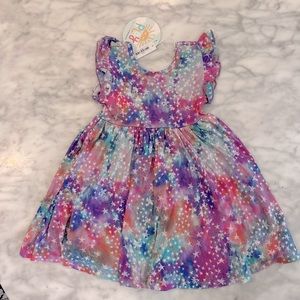 Little Sleepies Twirl Dress in Stardust Size 3T. NWT.